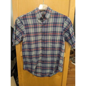 Vintage Men's‎ Short Sleeve Shirt Arrow Medium polyester Blend Button Front